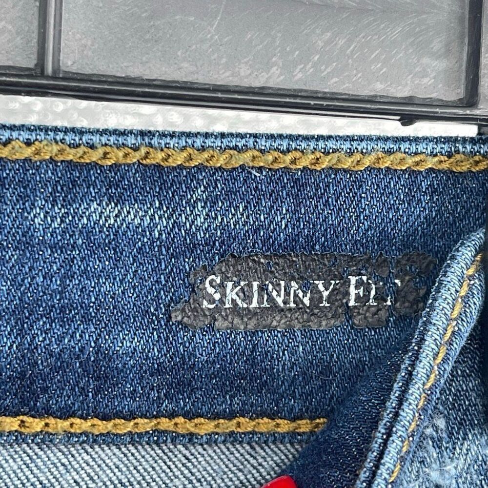 Judy Blue Leopard Patch Skinny Jeans Mid Rise Distressed Stretch Denim 11/30 - Picture 10 of 14